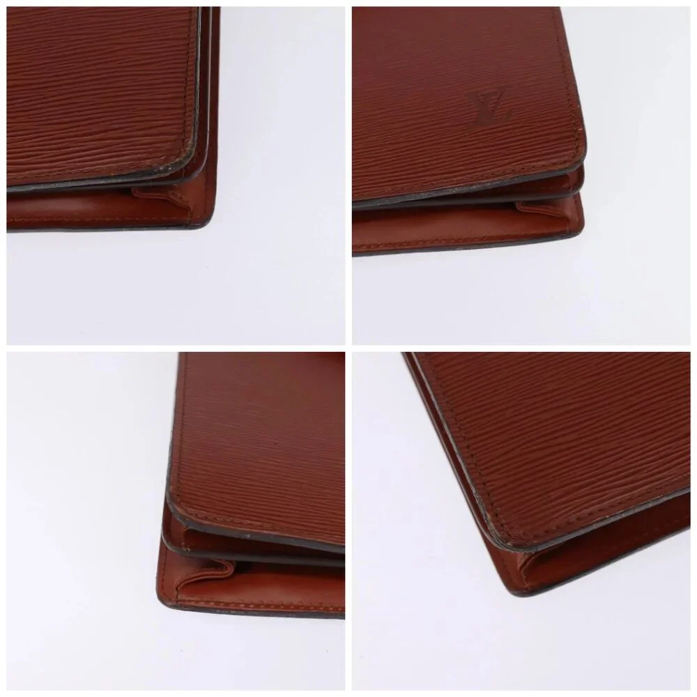 LOUIS VUITTON Epi Serviette Conseiller Briefcase Brown M54423 LV Auth ep10946